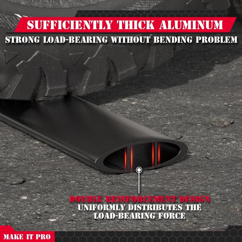 KitsPro أشرطة سقف قوية بسعة 260 رطل لسيارات شيفروليه إكوينوكس 2018-2024، جي إم سي تيرين 2018-2024 (تناسب فقط القضبان الجانبية المرتفعة من المصنع)، قضبان ألومنيوم ثقيلة الوزن باللون الأسود غير اللامع - Image 5